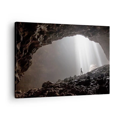 Obraz na plátne - Svetelná jaskyňa - 70x50 cm
