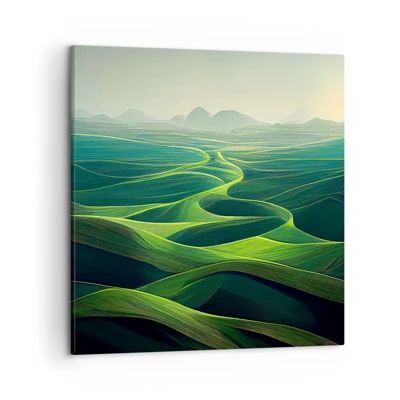 Obraz na plátne - V zelených údoliach - 50x50 cm