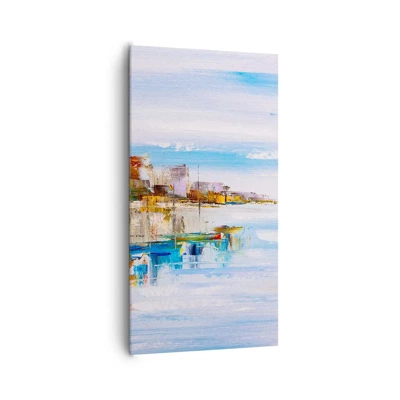 Obraz na plátne - Viacfarebný mestský prístav - 65x120 cm