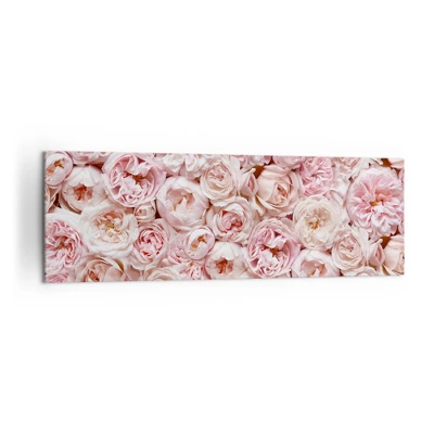 Obraz na plátne - Vydláždená ružami - 160x50 cm