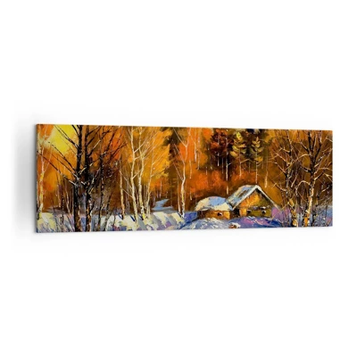 Obraz na plátne - Zimná impresia v slnku - 160x50 cm