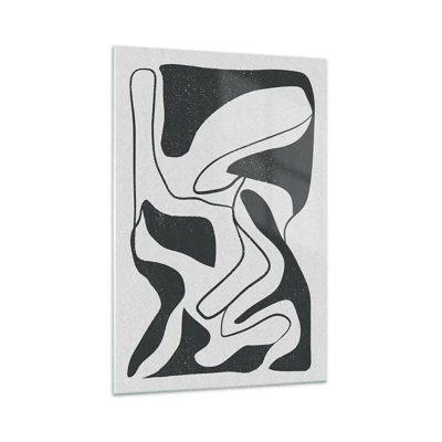Obraz na skle - Abstraktná hra v labyrinte - 70x100 cm