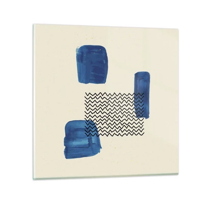 Obraz na skle - Abstraktné kvarteto - 50x50 cm