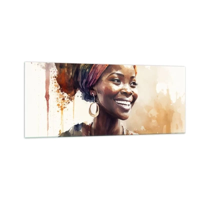 Obraz na skle - Africká kráľovná - 100x40 cm