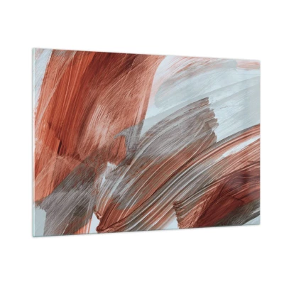 Obraz na skle - Jesenná veterná abstrakcia - 100x70 cm