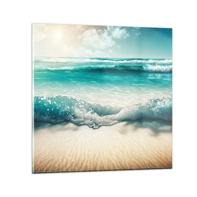 Obraz na skle - Kľud oceánu - 40x40 cm