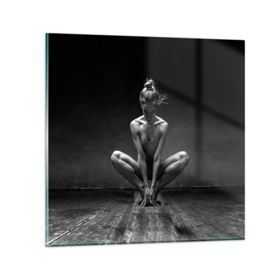 Obraz na skle - Koncentrácia tanečnej energie - 40x40 cm