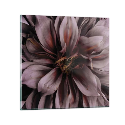 Obraz na skle - Kvetinové srdce - 40x40 cm