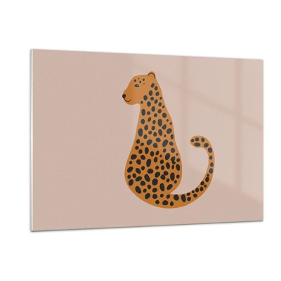 Obraz na skle - Leopardný vzor je v móde - 120x80 cm
