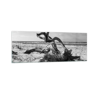 Obraz na skle - Morská socha - 140x50 cm
