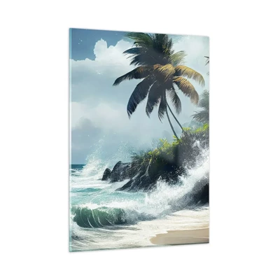 Obraz na skle - Na tropickom pobreží - 50x70 cm