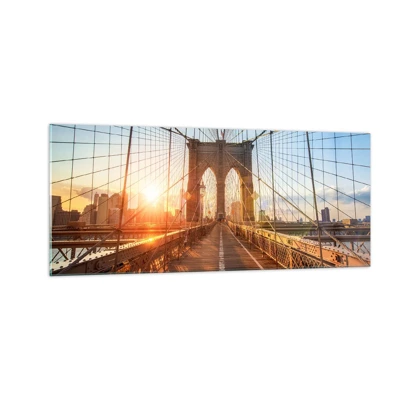 Obraz na skle - Na zlatom moste - 100x40 cm