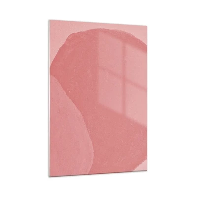 Obraz na skle - Organická kompozícia v ružovej - 50x70 cm