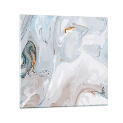 Obraz na skle - Povznesená biela - 40x40 cm