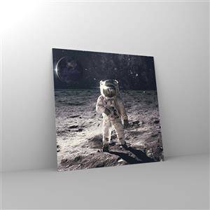 Obraz na skle - Pozdrav z Mesiaca - 50x50 cm