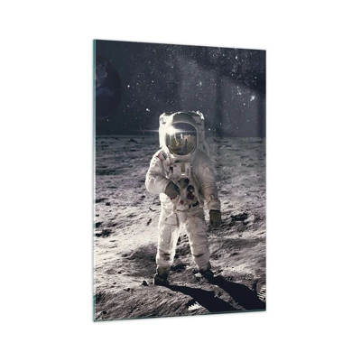 Obraz na skle - Pozdrav z Mesiaca - 70x100 cm