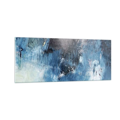 Obraz na skle - Rapsódia v modrom - 100x40 cm