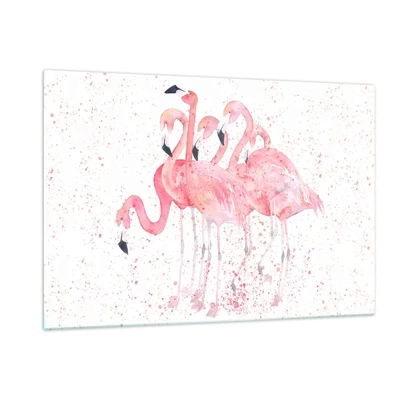 Obraz na skle - Ružový ansámbl - 120x80 cm