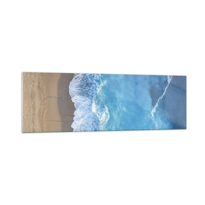 Obraz na skle - Sila modrej - 160x50 cm
