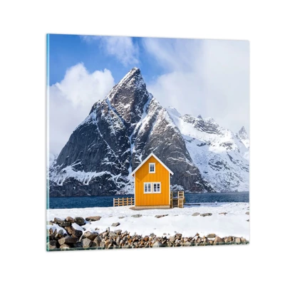Obraz na skle - Škandinávska dovolenka - 50x50 cm