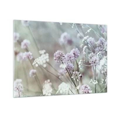 Obraz na skle - Sladké filigrány byliniek - 100x70 cm