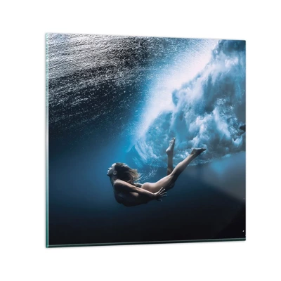Obraz na skle - Súčasná morská panna - 60x60 cm