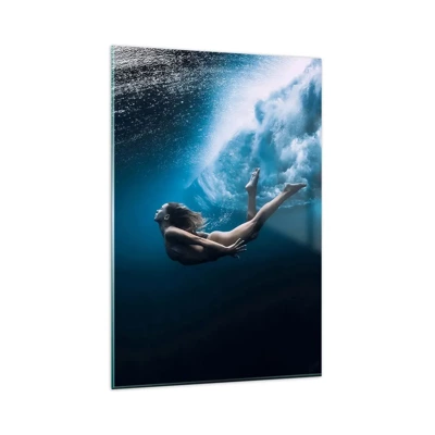 Obraz na skle - Súčasná morská panna - 80x120 cm