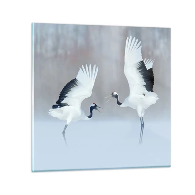Obraz na skle - Tanec v hmle - 40x40 cm