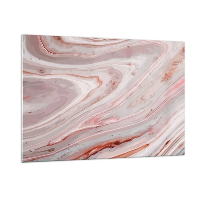 Obraz na skle - Tekutá ružová - 120x80 cm
