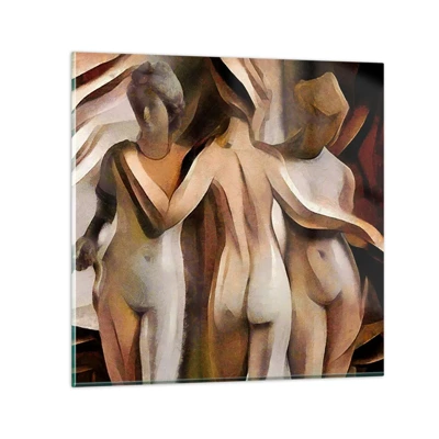 Obraz na skle - Tri Grácie 2.0 - 40x40 cm