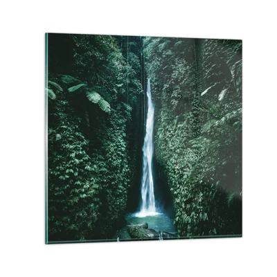 Obraz na skle - Tropický prameň - 40x40 cm