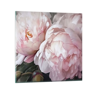 Obraz na skle - Uchytené v rozkvete - 40x40 cm