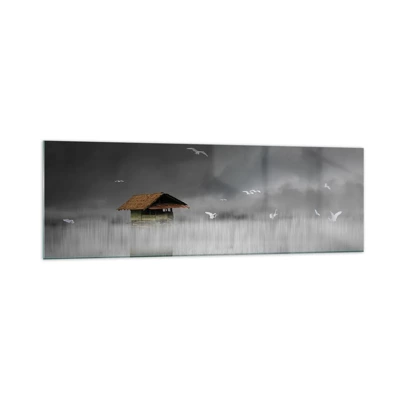 Obraz na skle - Úkryt pred dažďom - 160x50 cm