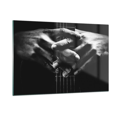Obraz na skle - Umelcova modlitba - 120x80 cm