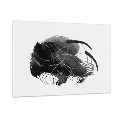 Obraz na skle - Upletené z čiernej - 120x80 cm