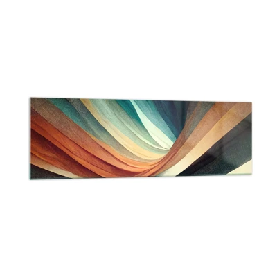 Obraz na skle - Utkané z farieb - 160x50 cm