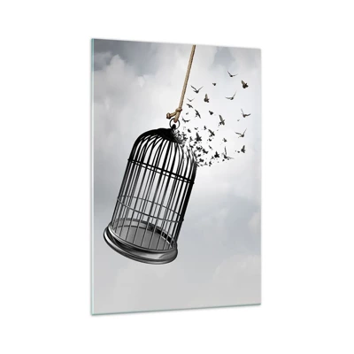 Obraz na skle - Viera… nádej… sloboda! - 70x100 cm