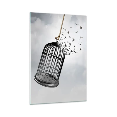 Obraz na skle - Viera… nádej… sloboda! - 80x120 cm