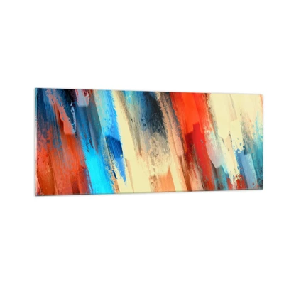 Obraz na skle - Vodopád farieb - 100x40 cm