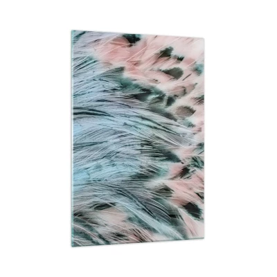 Obraz na skle - Zafírovo ružové páperie - 70x100 cm