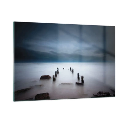 Obraz na skle - Zamyslené jazero - 120x80 cm