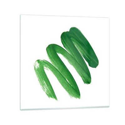 Obraz na skle - Zelený žart - 50x50 cm