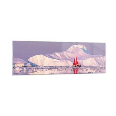 Obraz na skle - Žiar plachty, chlad ľadu - 160x50 cm