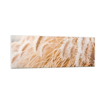 Obraz na skle - Zlaté šušťanie tráv - 90x30 cm