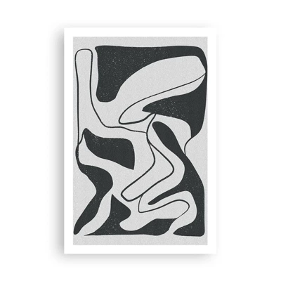 Plagát - Abstraktná hra v labyrinte - 61x91 cm
