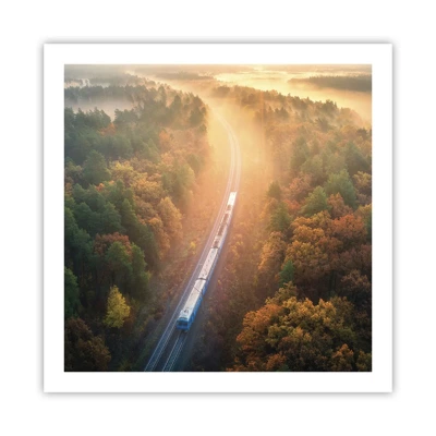 Plagát - Jesenná cesta - 60x60 cm