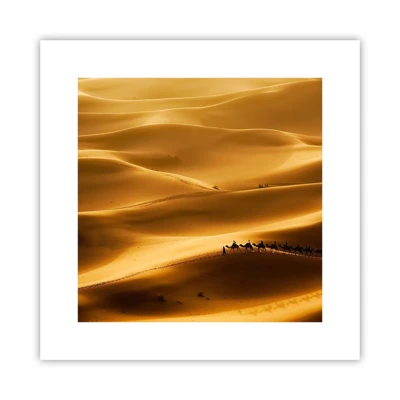 Plagát - Karavána na vlnách púšte - 30x30 cm