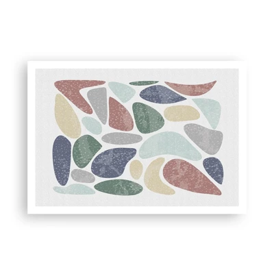 Plagát - Mozaika práškových farieb - 100x70 cm
