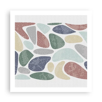 Plagát - Mozaika práškových farieb - 60x60 cm