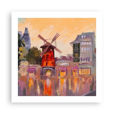 Plagát - Parížske ikony – Moulin Rouge - 50x50 cm